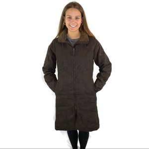 L.L. Bean Goose Down Brown Puffer Long Coat size Small